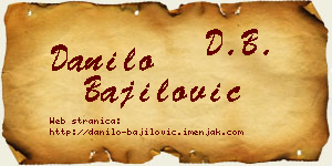 Danilo Bajilović vizit kartica
